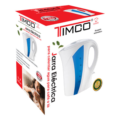 Jarra Eléctrica 1.7 L Tetera Hervidor de Agua Timco JE102B