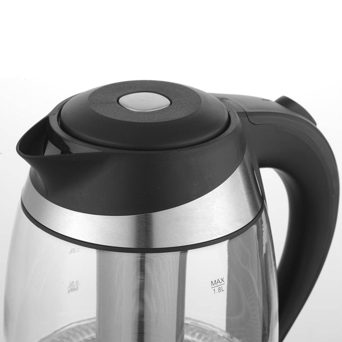 Tetera Electrica con Infusor Removible Jarra Electrica de Vidrio para Calentar Agua Capacidad 1.8 litros Timco JE1757T