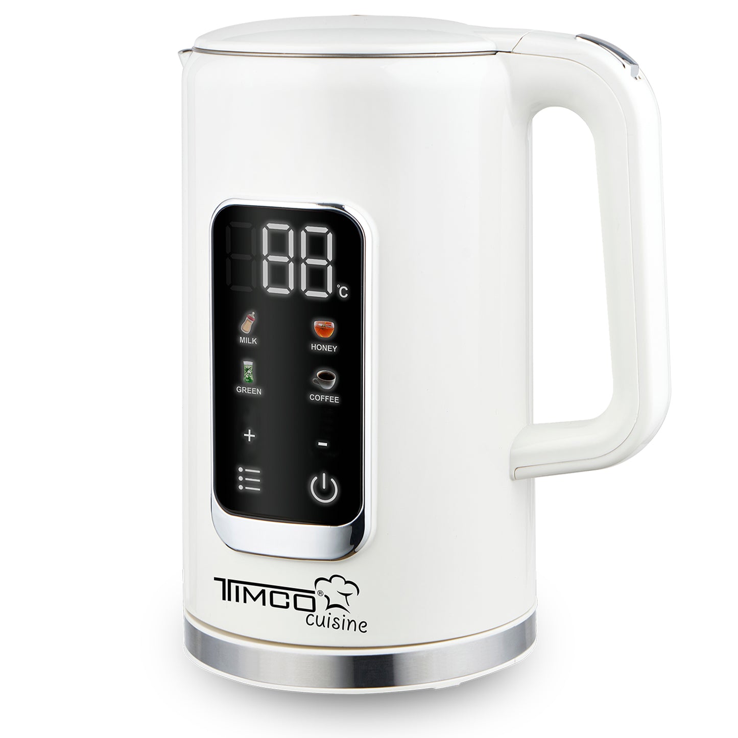 Tetera Electrica Digital con Control de Temperatura 1.7 L Jarra Eletrica para calentar agua Timco JE8723DB
