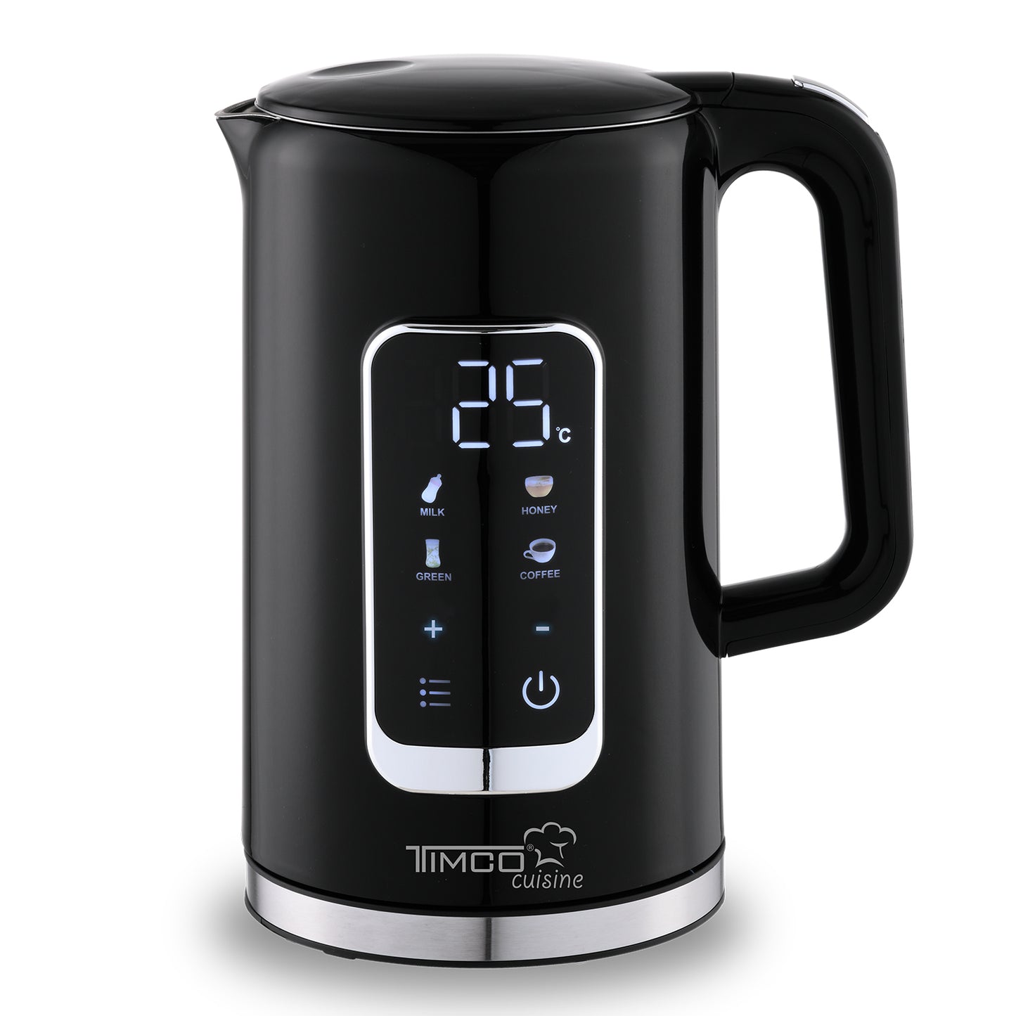 Tetera Electrica Digital con Control de Temperatura 1.7 L Jarra Eletrica para calentar agua Timco JE8723DN