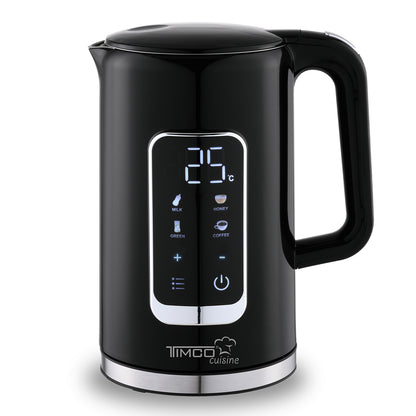 Tetera Electrica Digital con Control de Temperatura 1.7 L Jarra Eletrica para calentar agua Timco JE8723DN
