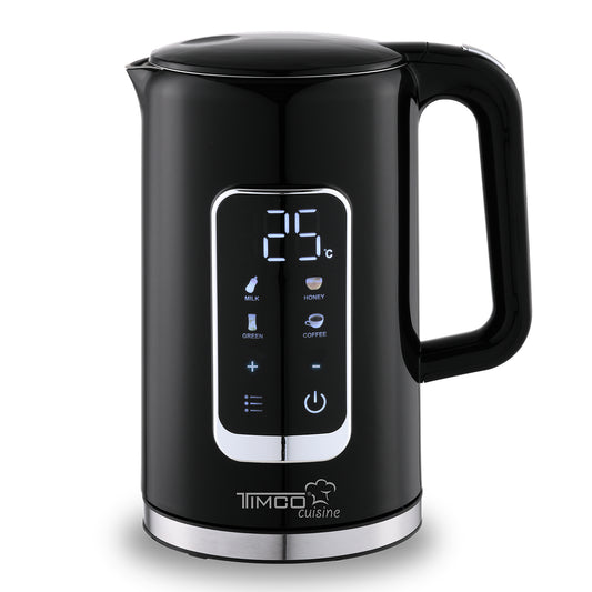 Tetera Electrica Digital con Control de Temperatura 1.7 L Jarra Eletrica para calentar agua Timco JE8723DN