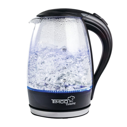 Jarra Eléctrica de Vidrio Tetera Hervidor de Agua Timco JE-V02N