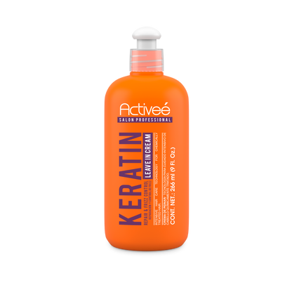 Crema para Peinar Activee Professional Keratin Tecnologia para cuidado Intensivo de Cabello Quimicamente tratado Libre de Sal