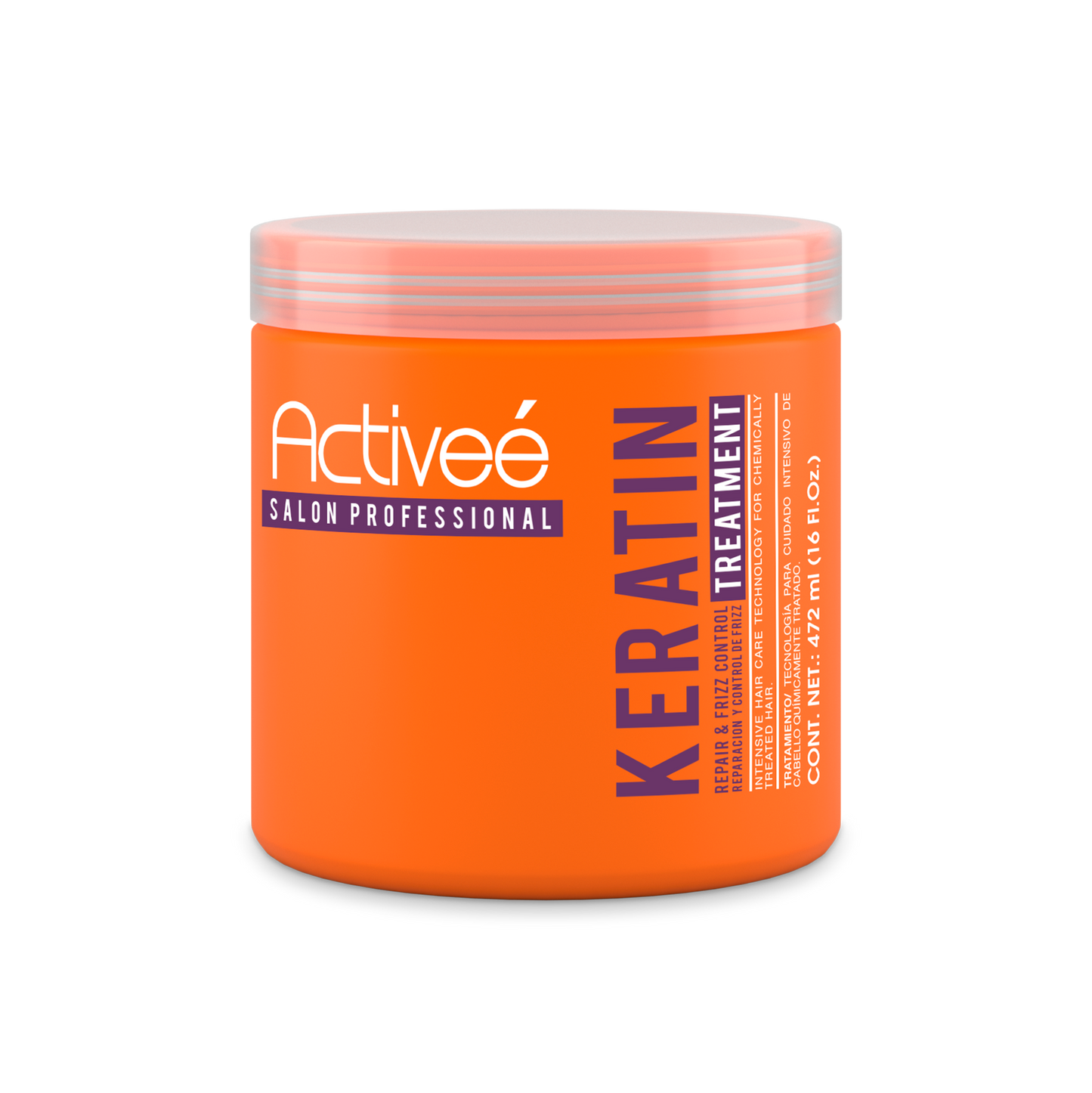 Tratamiento Capilar Activee Professional Keratin Tecnologia para cuidado Intensivo de Cabello Quimicamente tratado Libre de Sal.