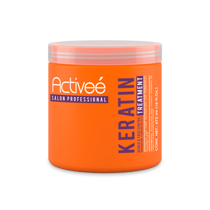 Tratamiento Capilar Activee Professional Keratin Tecnologia para cuidado Intensivo de Cabello Quimicamente tratado Libre de Sal.
