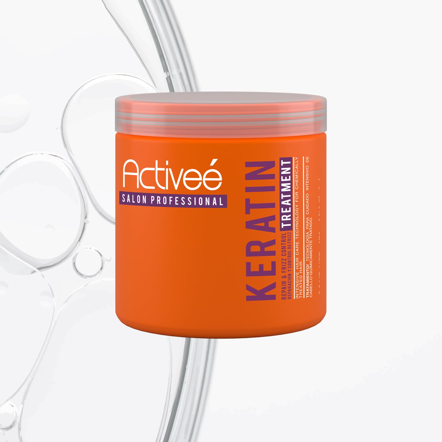 Tratamiento Capilar Activee Professional Keratin Tecnologia para cuidado Intensivo de Cabello Quimicamente tratado Libre de Sal.