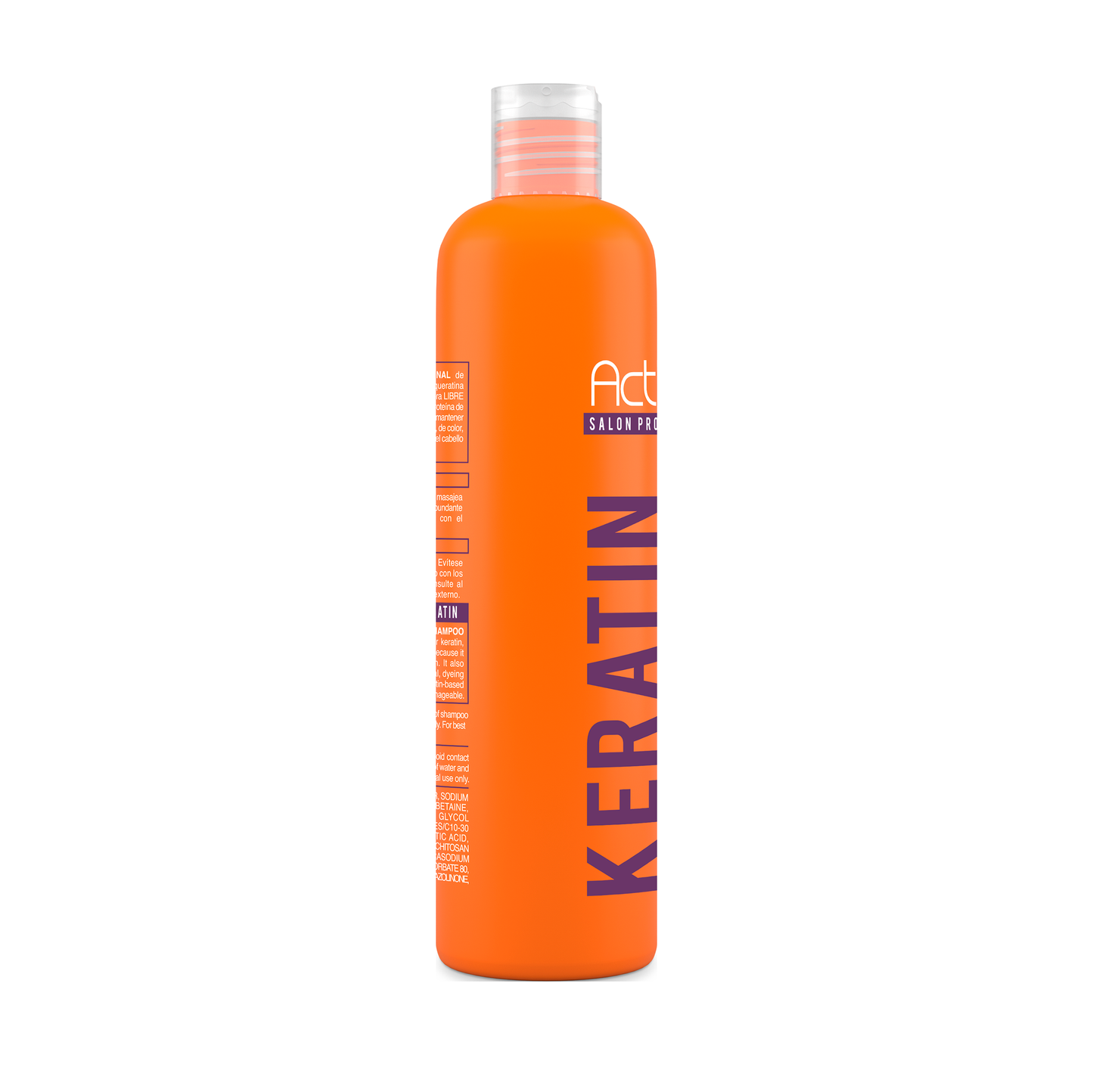 Shampoo Activee Professional Keratin Tecnologia para cuidado Intensivo de Cabello Quimicamente tratado Libre de Sal