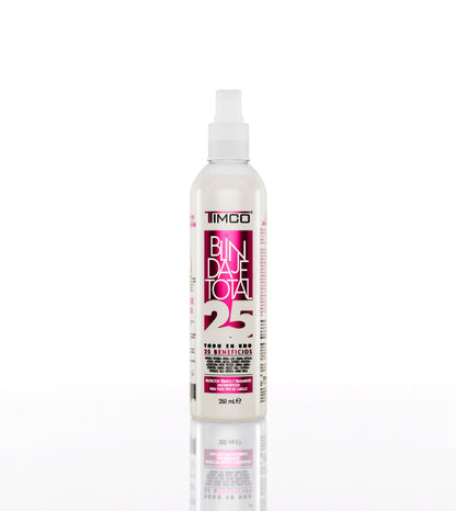 Spray Multibeneficios Protector térmico 25 en 1 Sin enjuague Unisex Total Power Timco LIQ25