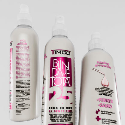 Spray Multibeneficios Protector térmico 25 en 1 Sin enjuague Unisex Total Power Timco LIQ25