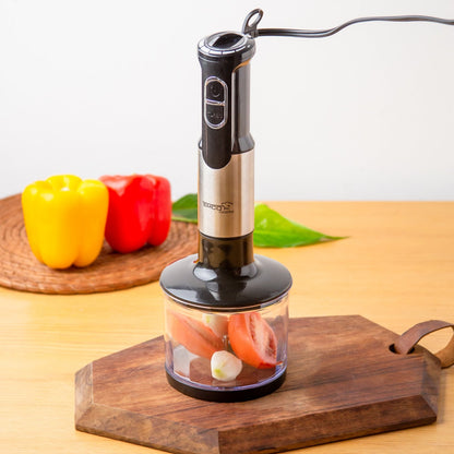 Batidora Multifuncional de Inmersion 4 en 1 Licuadora de Mano Acero Inoxidable Timco BAT2203