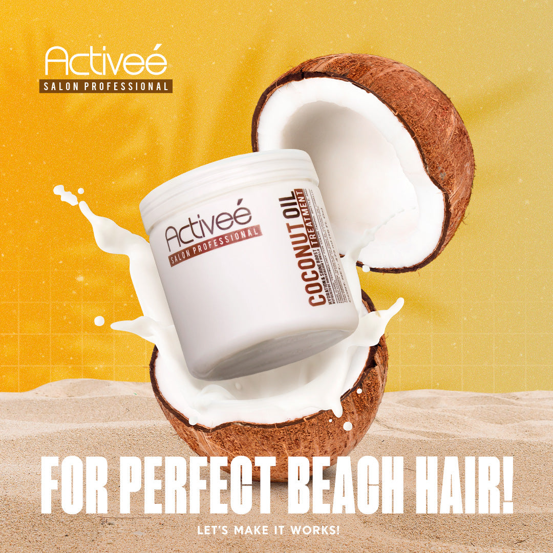 Tratamiento Capilar Activee Professional Coconut Oil Tecnologia para cuidado Cabello con Perdida de Color Quebradizo y con Frizz Libre de Sal