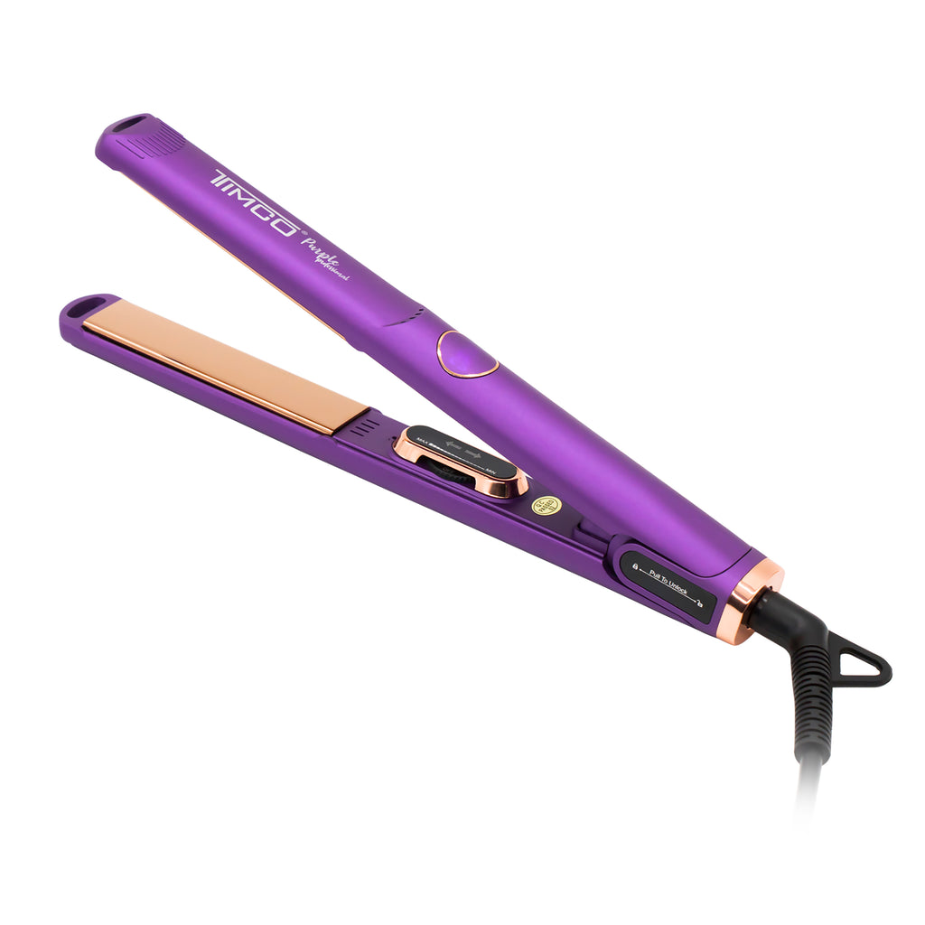 Plancha Alaciadora de Cabello Profesional Purple Titanio Ionizado