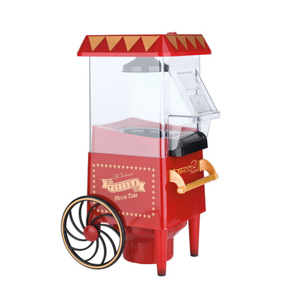 Maquina para Palomitas TIMCO 1200W Palomera Eléctrica Sin Aceite con Aire Caliente Diseño Tipo Carrito Tapa Medidora PALO-820
