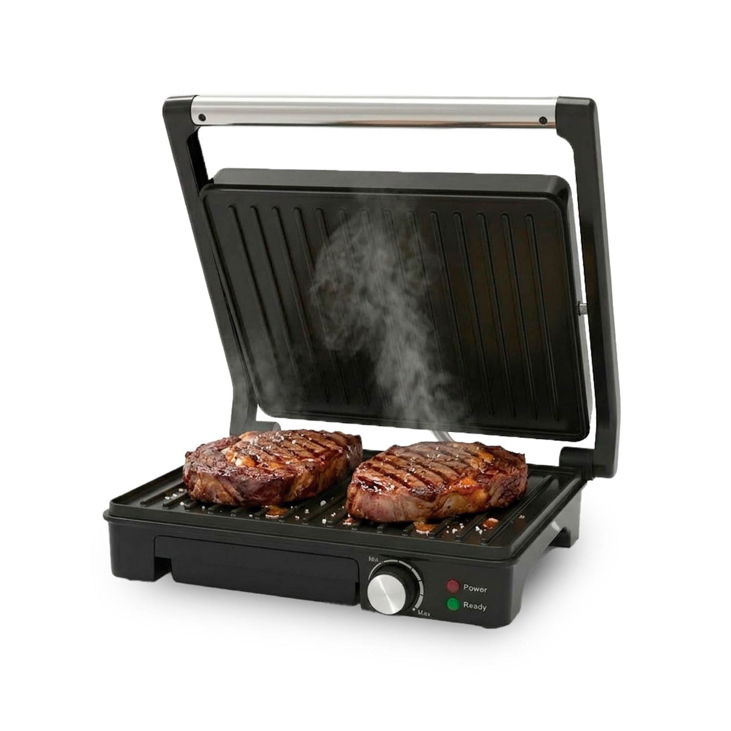 Parrilla Panini Grande TIMCO 1600W Sandwichera Profesional Acero Inoxidable Placas Antiadherentes 28×22 cm PANINI510M