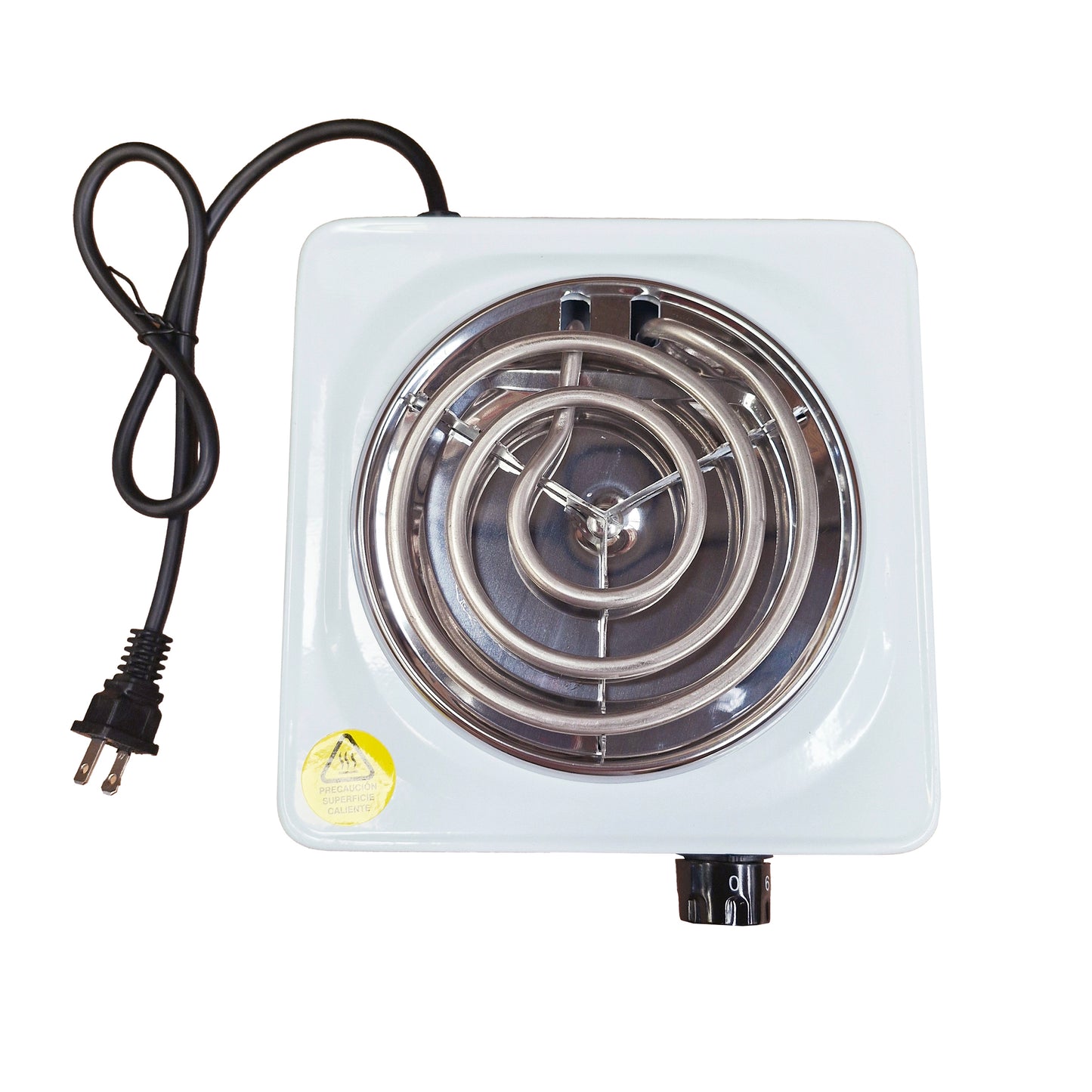 Parrilla Eléctrica 1 Quemador con Termostato Color Blanco Timco PE-01