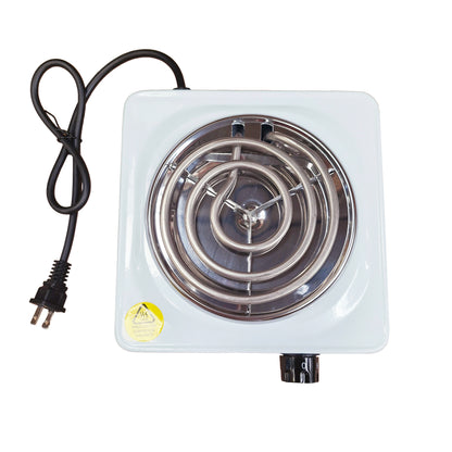 Parrilla Eléctrica 1 Quemador con Termostato Color Blanco Timco PE-01