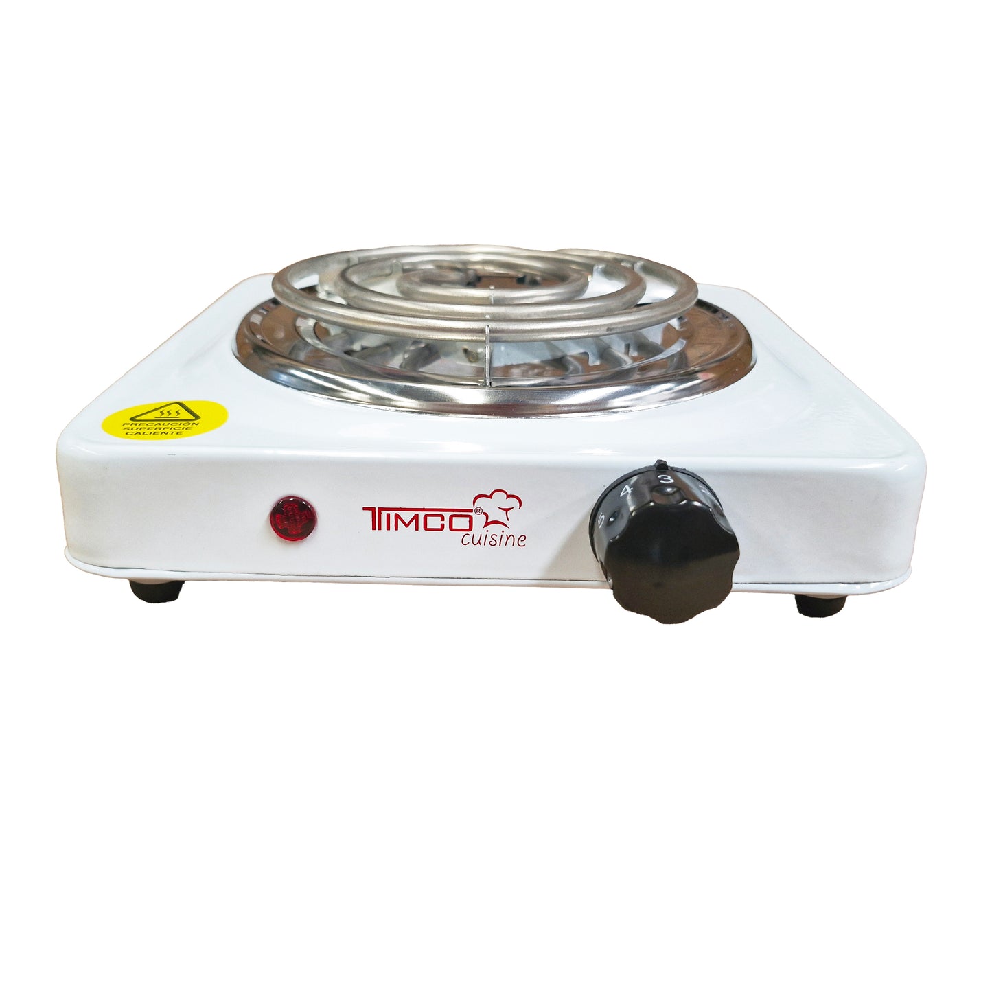 Parrilla Eléctrica 1 Quemador con Termostato Color Blanco Timco PE-01