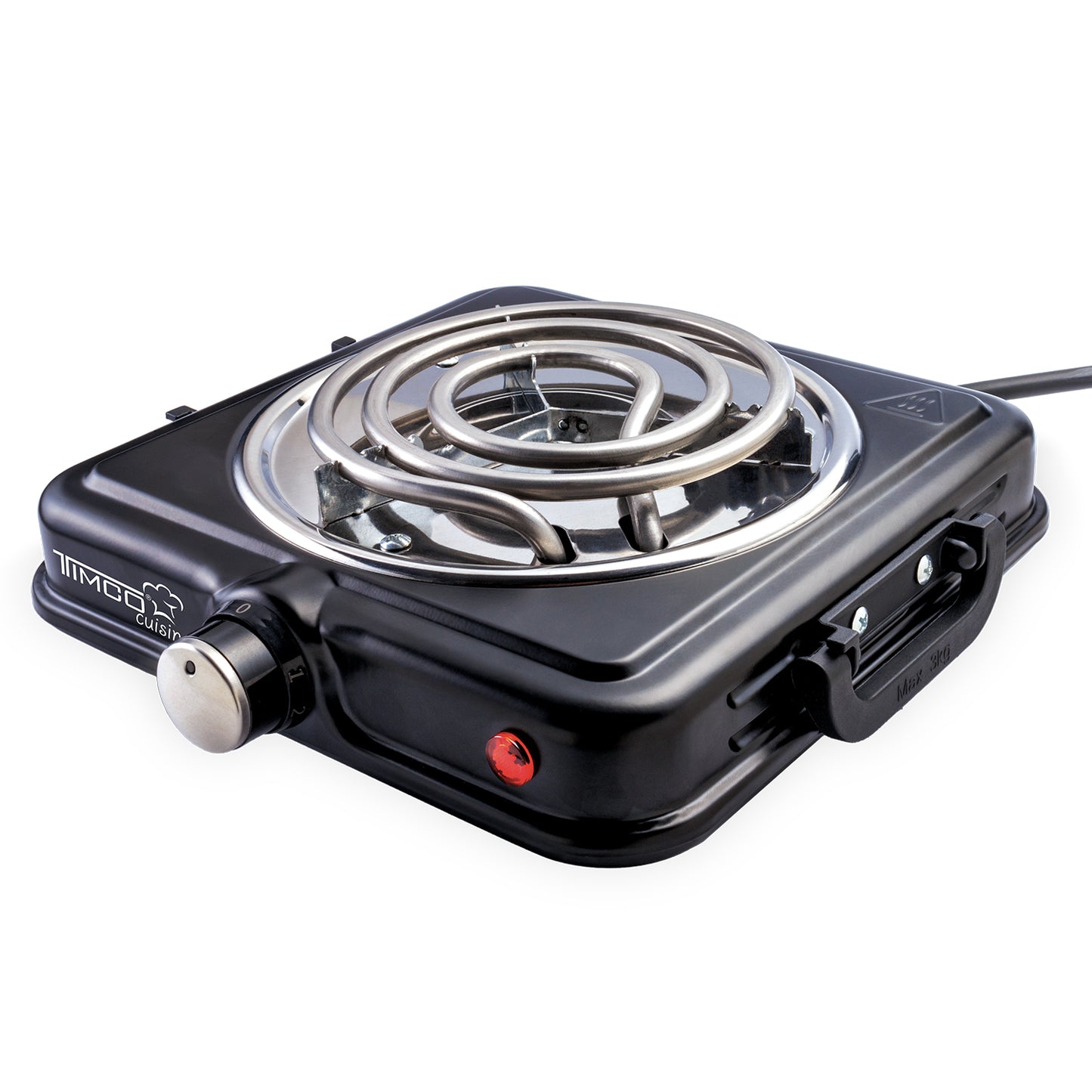 Parrilla Eléctrica 1 Quemador con Termostato Color Negro Timco PE03N
