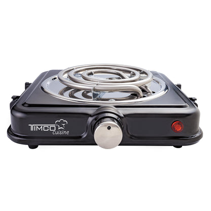 Parrilla Eléctrica 1 Quemador con Termostato Color Negro Timco PE03N