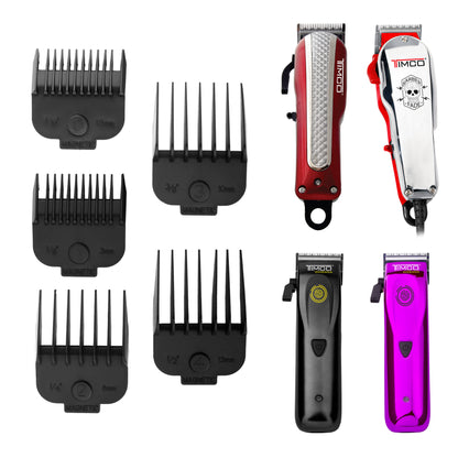 Kit Combo 5 Peines Guia de Aumento Magnéticos Maquina de Corte Cabello Uso Profesional Timco Pei-05