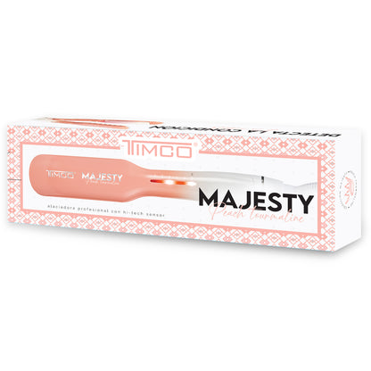 Plancha Alaciadora de Cabello Ajuste Automatico de Temperatura Majesty Peach Tourmaline Timco PHS127