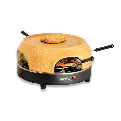 Horno Eléctrico para Pizza Mini Portátil Cerámica 4 Piezas Timco PIZZA4