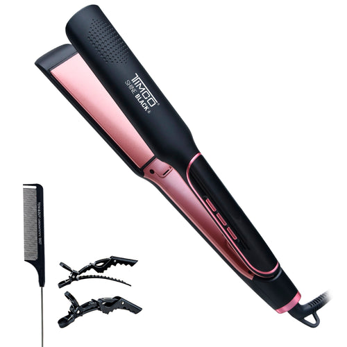 Plancha de Cabello TIMCO Placas de Ceramica Argan Iónica LED Antifrizz PYB1145