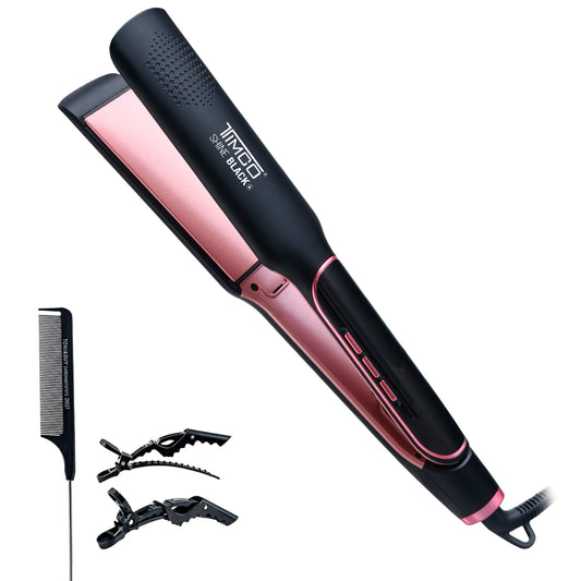 Plancha de Cabello TIMCO Placas de Ceramica Argan Iónica LED Antifrizz PYB1145