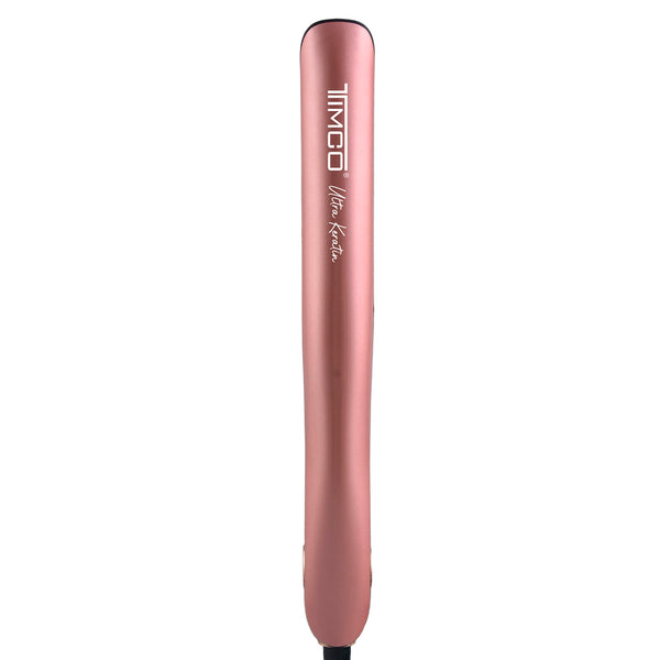 Plancha para Cabello Keratin Cerámica + Iónica Control de Temperatura LED Voltaje Dual Antifrizz Timco PYB1442