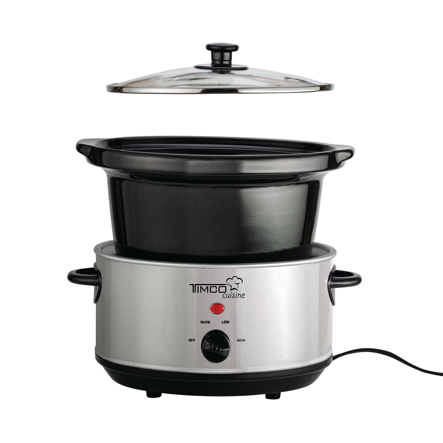 Olla Lento Cocimiento 3.8 Litros Tazon de Ceramica Potencia 200 W Olla Electrica Timco SLOW-350WZ