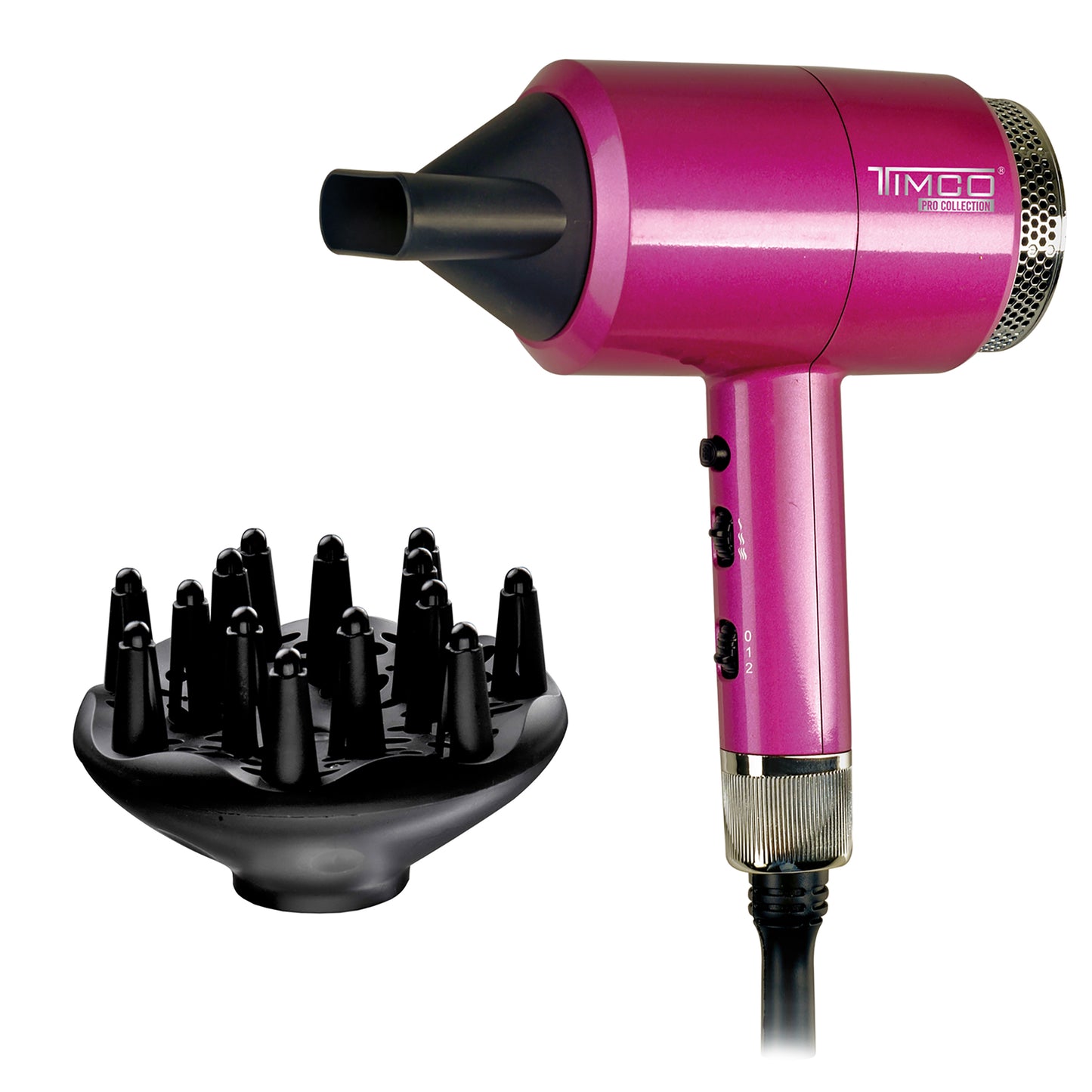 Secadora de Cabello Pro Collection AntiFrizz con Difusor y Boquilla Timco SY596