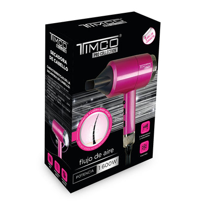 Secadora de Cabello Pro Collection AntiFrizz con Difusor y Boquilla Timco SY596