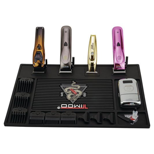 Tapete Magnetico Profesional para Barberia Antideslizante Clipper Maquina de Corte de Cabello Organizador de herramientas Resistente al calor  Timco TAP01
