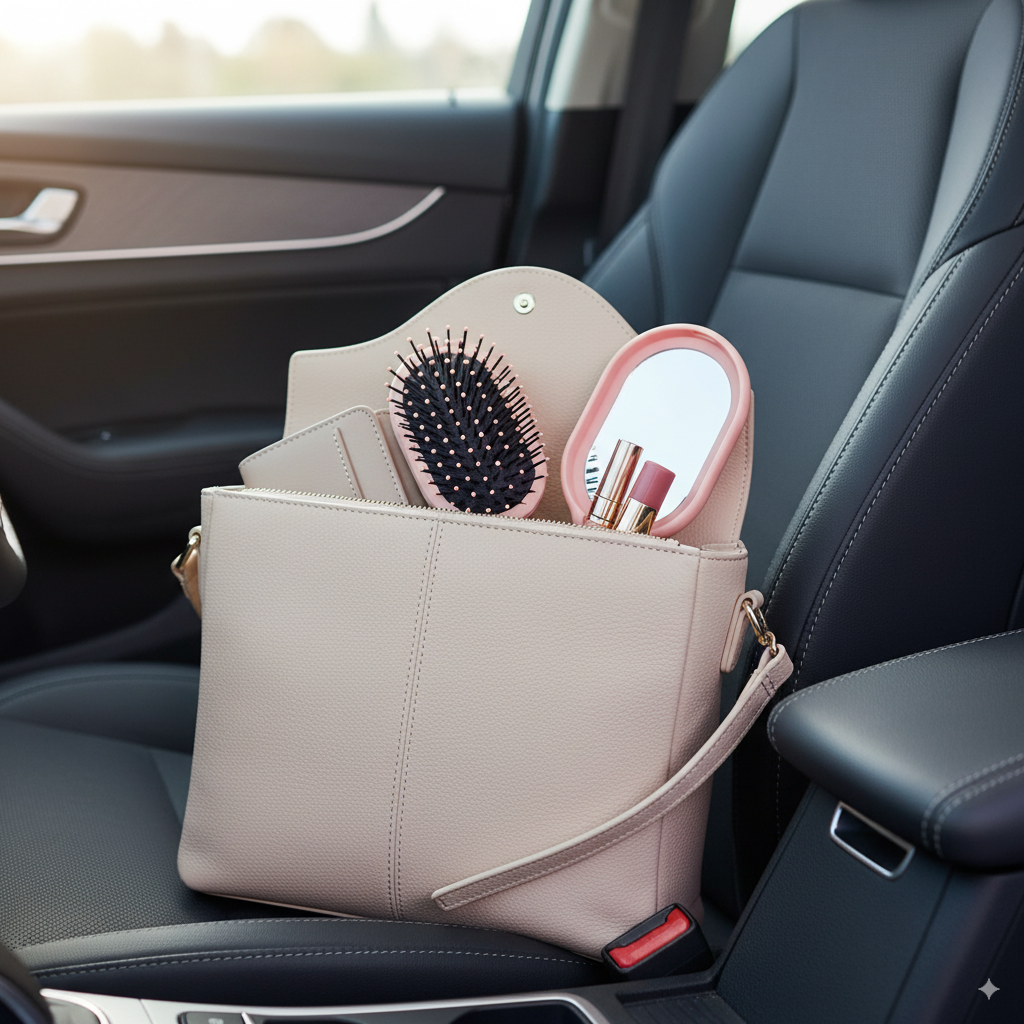 Cepillo Mini de Cabello Desenredante con Espejo tipo Paleta Cojin Removible Timco C6128