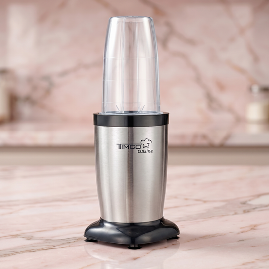 Licuadora Eléctrica Procesador de Alimentos Potente 500W Función Pulso Cierre de Seguridad  Vasos Multipropósito Cuchilla Removible  Apta para Hielo y Lavavajillas LIC3658AB Timco