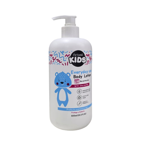 Loción Corporal Activee Kids 2 en 1  Humectante Infantil Protege del Sol Sin Parabenos ni Sulfatos