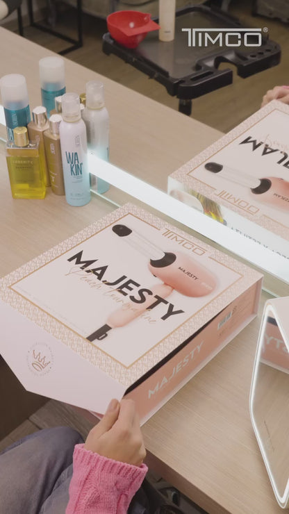 Secadora de Cabello Rizador 2 Barriles 25 mm Majesty Peach Tourmaline Timco SDD104