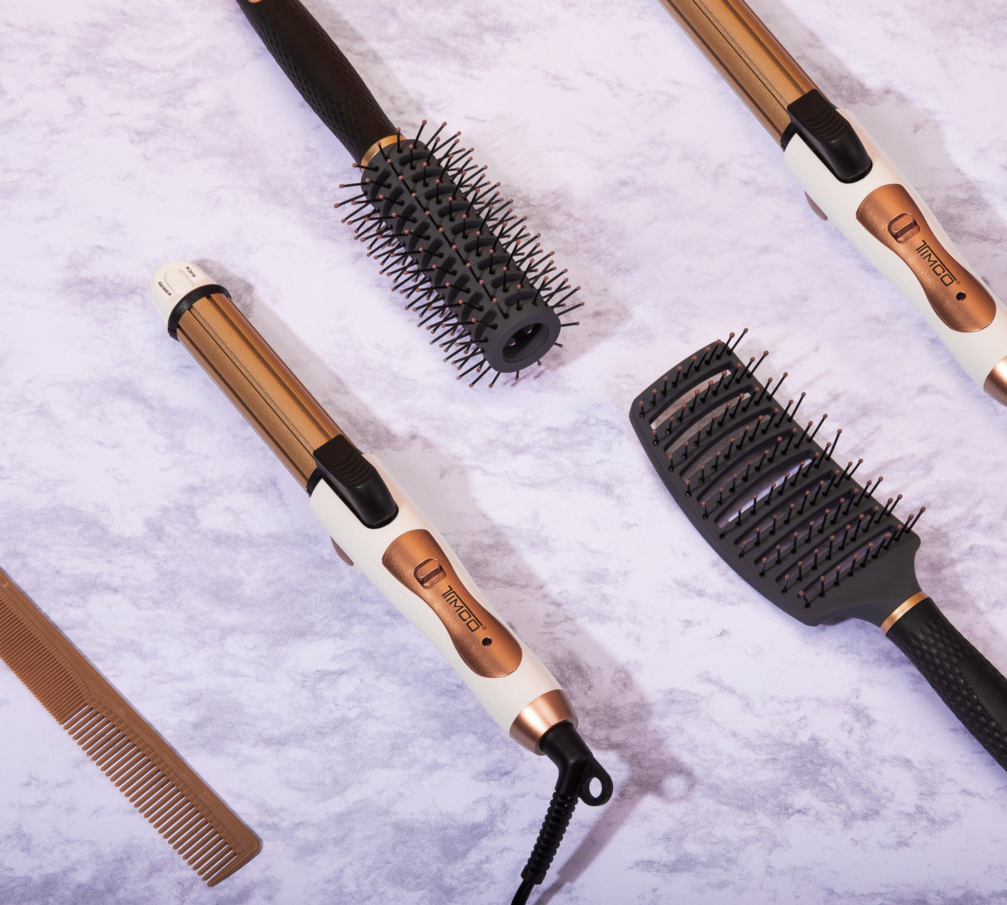 Tenaza Plegable 3 en 1 Rizadora Plancha Wafflera Ceramica Timco TP-3