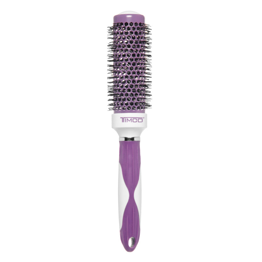 Cepillo de Cabello Térmico Redondo Ceramica Turmalina 1 1/4" Uso Profesional Estetica Timco CTM-2