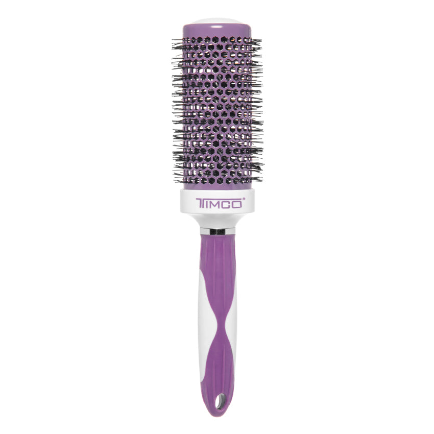 Cepillo de Cabello Térmico Redondo Ceramica Turmalina 1 1/2" Uso Profesional Estetica Timco CTM-3