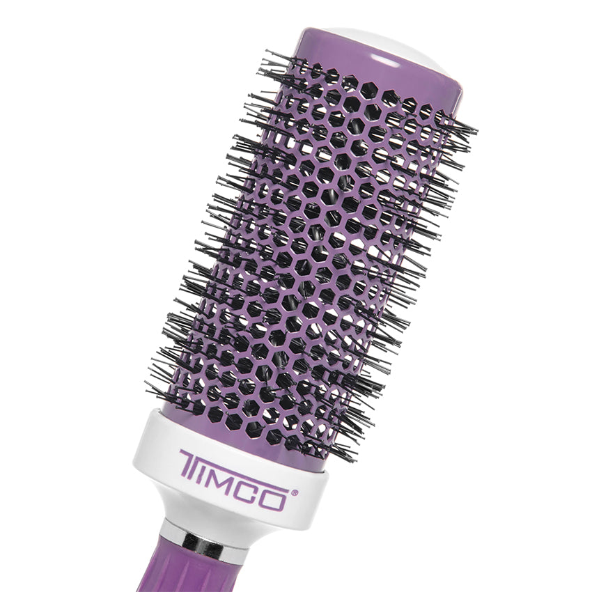 Cepillo de Cabello Térmico Redondo Ceramica Turmalina 1 1/2" Uso Profesional Estetica Timco CTM-3