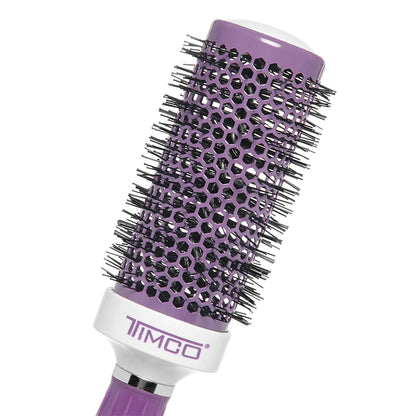 Cepillo de Cabello Térmico Redondo Ceramica Turmalina 1 1/2" Uso Profesional Estetica Timco CTM-3