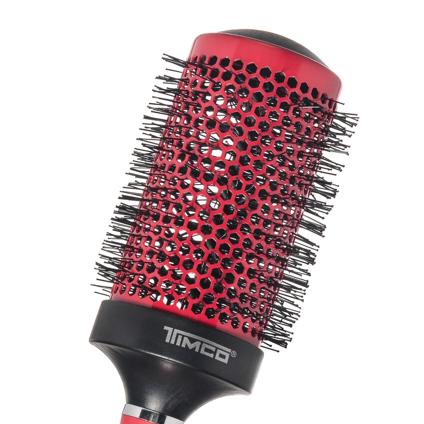 Cepillo de Cabello Térmico Redondo Ceramica Turmalina 2 1/2" Uso Profesional Timco CTR-4