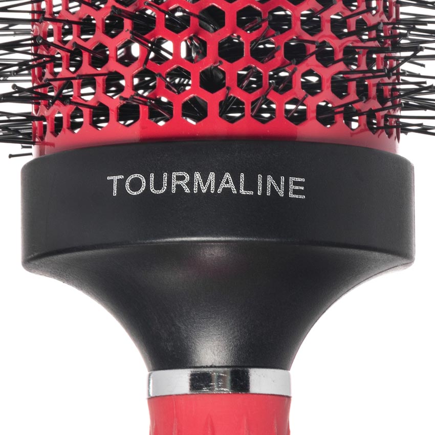 Cepillo de Cabello Térmico Redondo Ceramica Turmalina 2 1/2" Uso Profesional Timco CTR-4