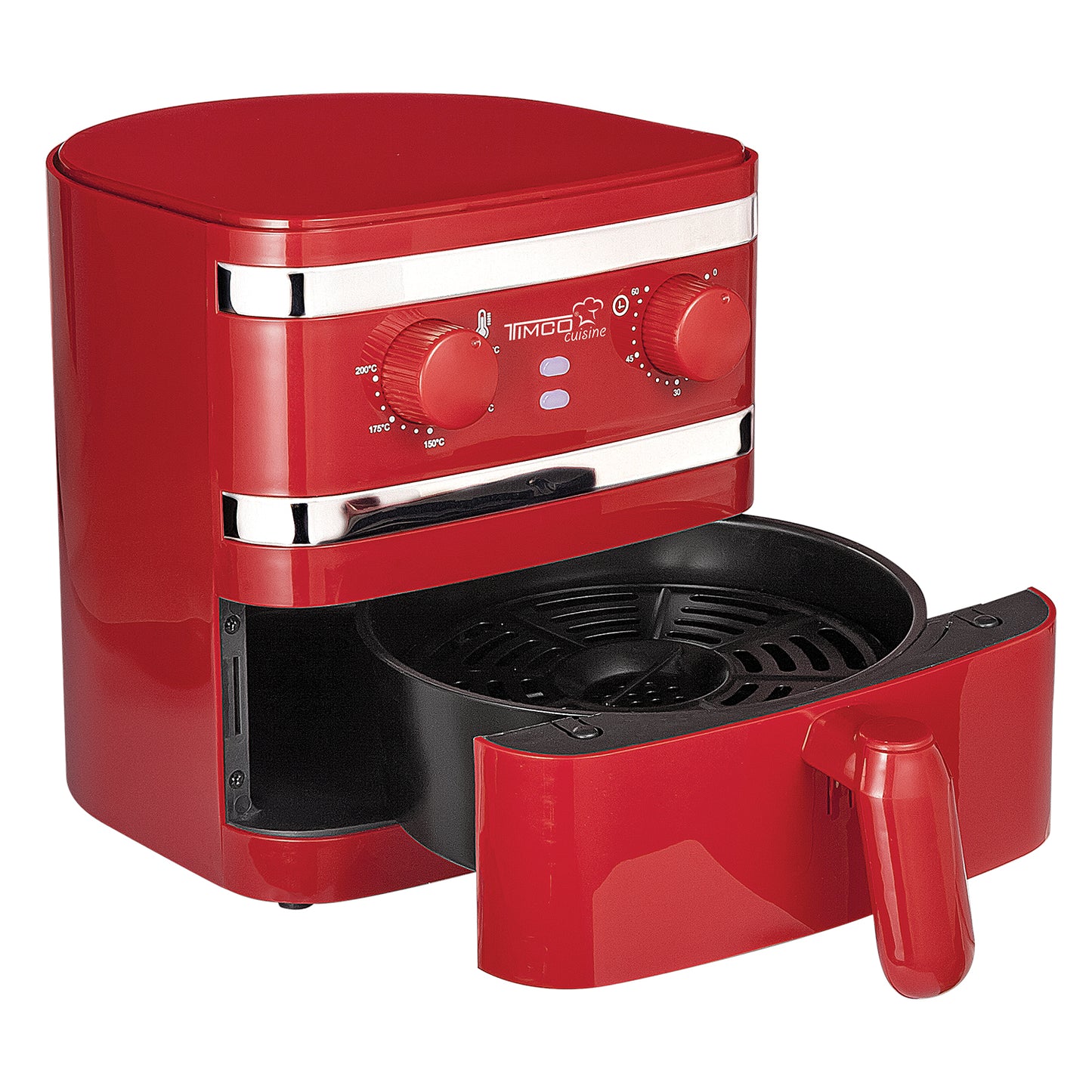 Freidora de Aire Eléctrica Capacidad 1 L Sin Aceite Color Rojo Timco AF003R