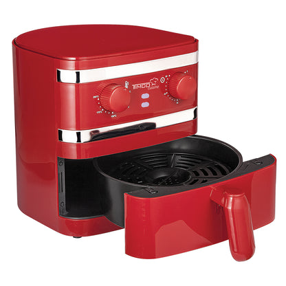 Freidora de Aire Eléctrica Capacidad 1 L Sin Aceite Color Rojo Timco AF003R