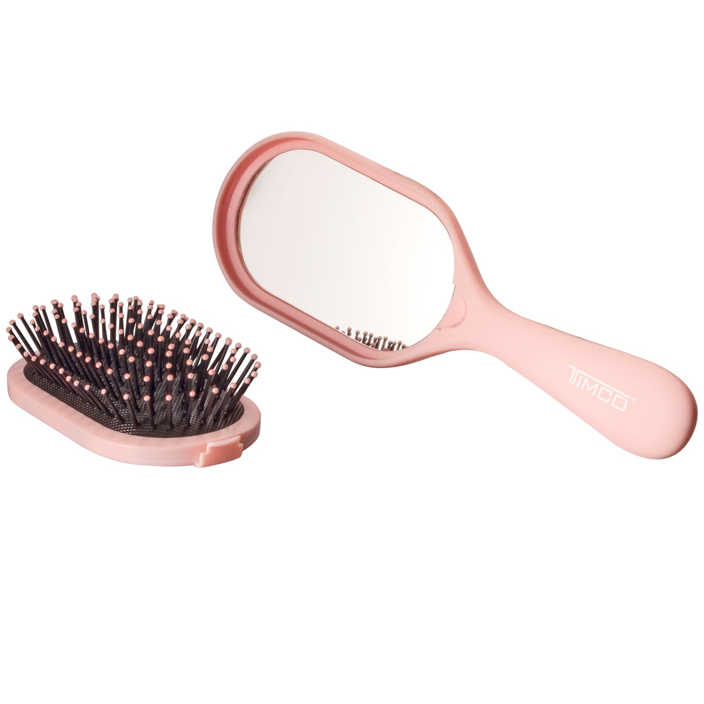 Cepillo de Cabello Desenredante con Espejo tipo Paleta Cojin Removible Timco C6111