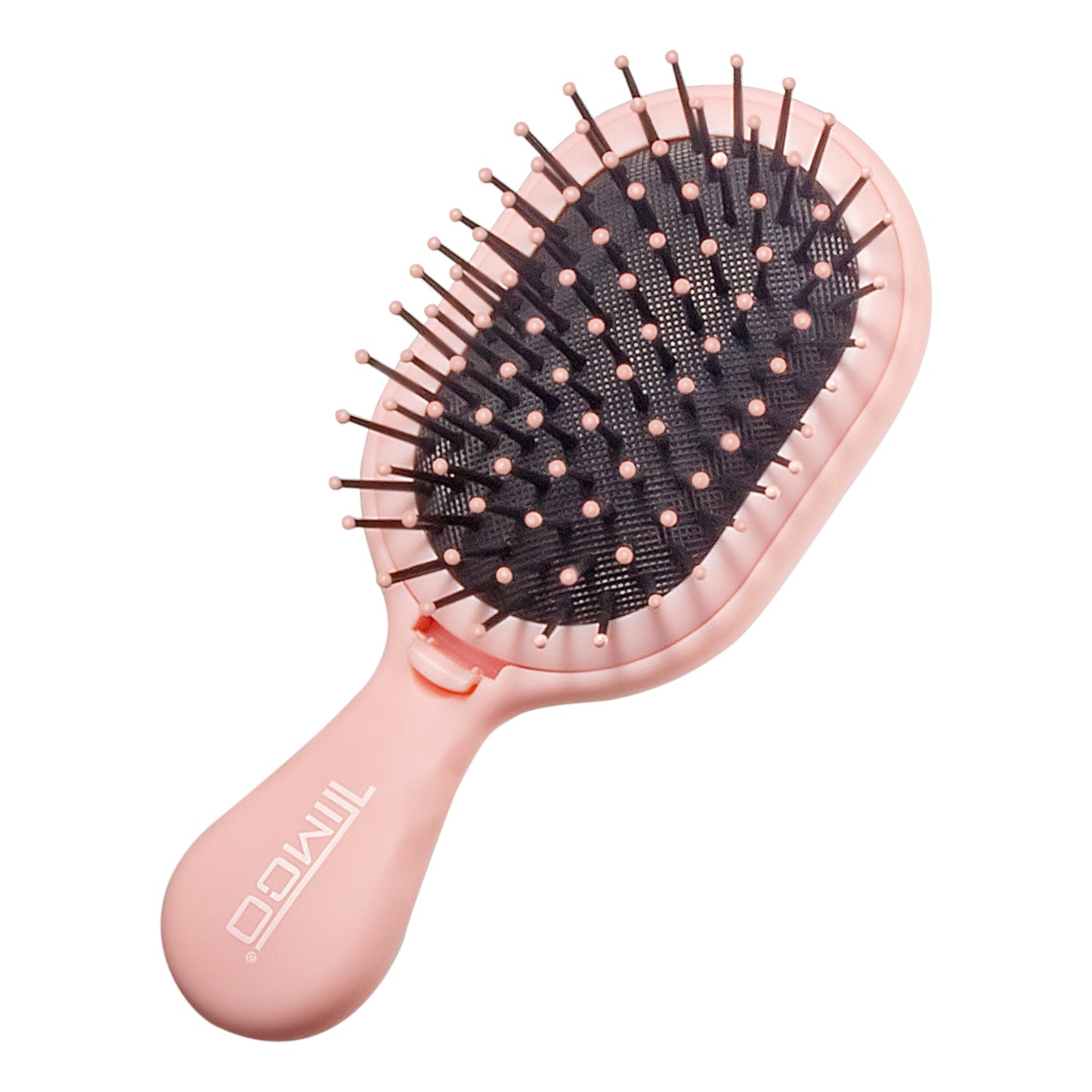 Cepillo Mini de Cabello Desenredante con Espejo tipo Paleta Cojin Removible Timco C6128