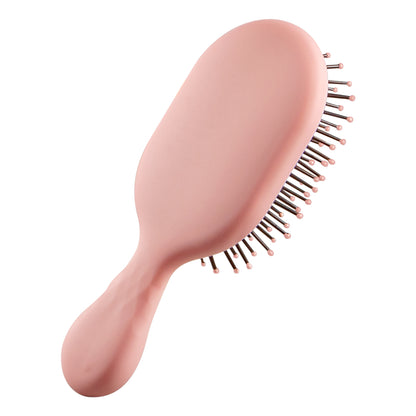 Cepillo Mini de Cabello Desenredante con Espejo tipo Paleta Cojin Removible Timco C6128